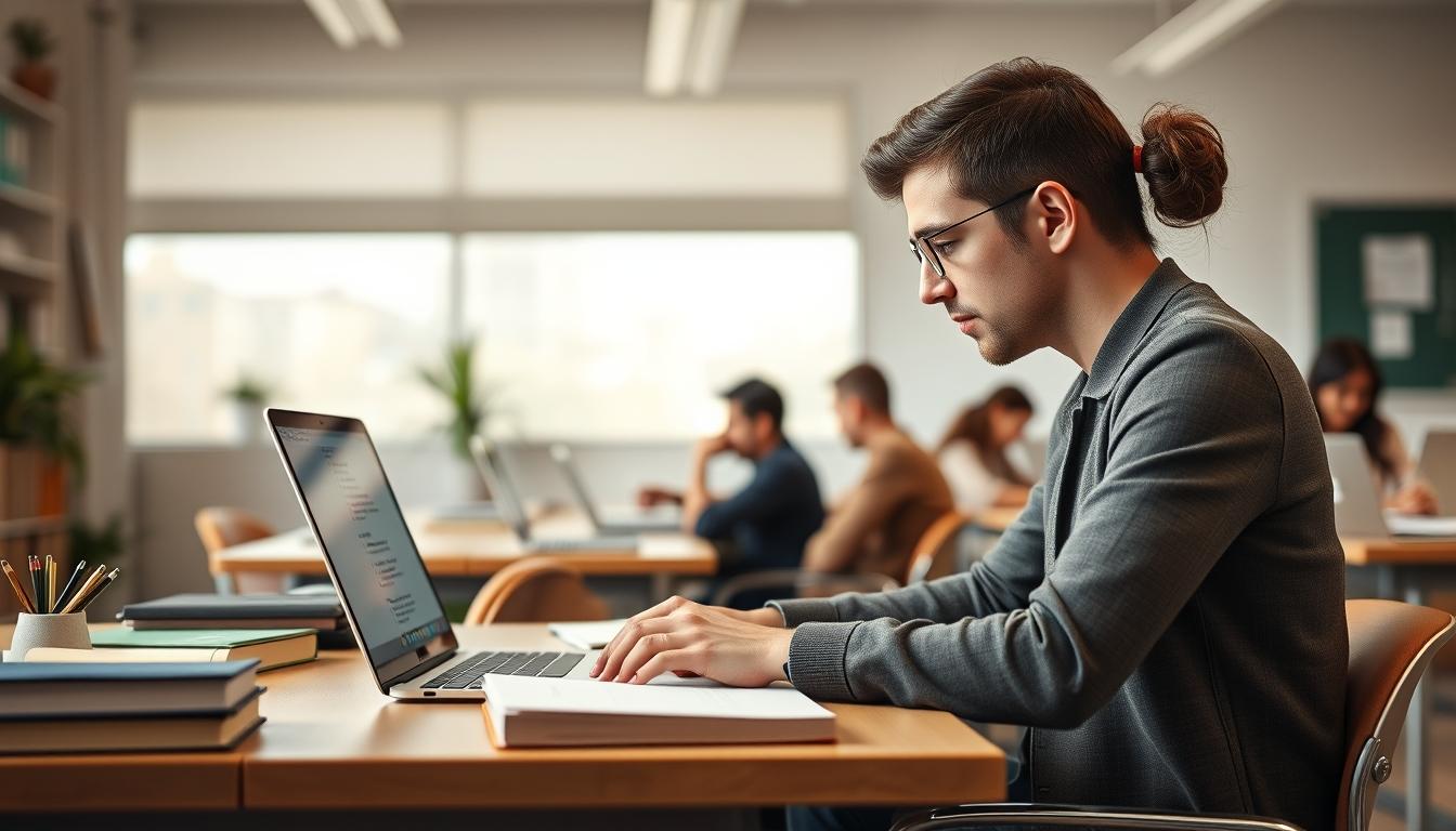 Students working in research laboratory